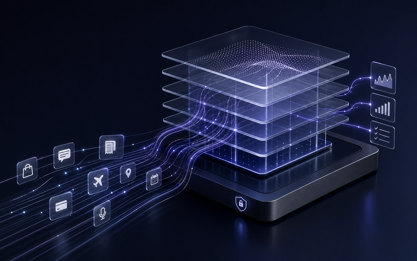 Abstract protected data layers becoming decision support